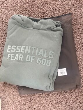 Fear of God ESSENTIALS Pullover Hoodie in Sage